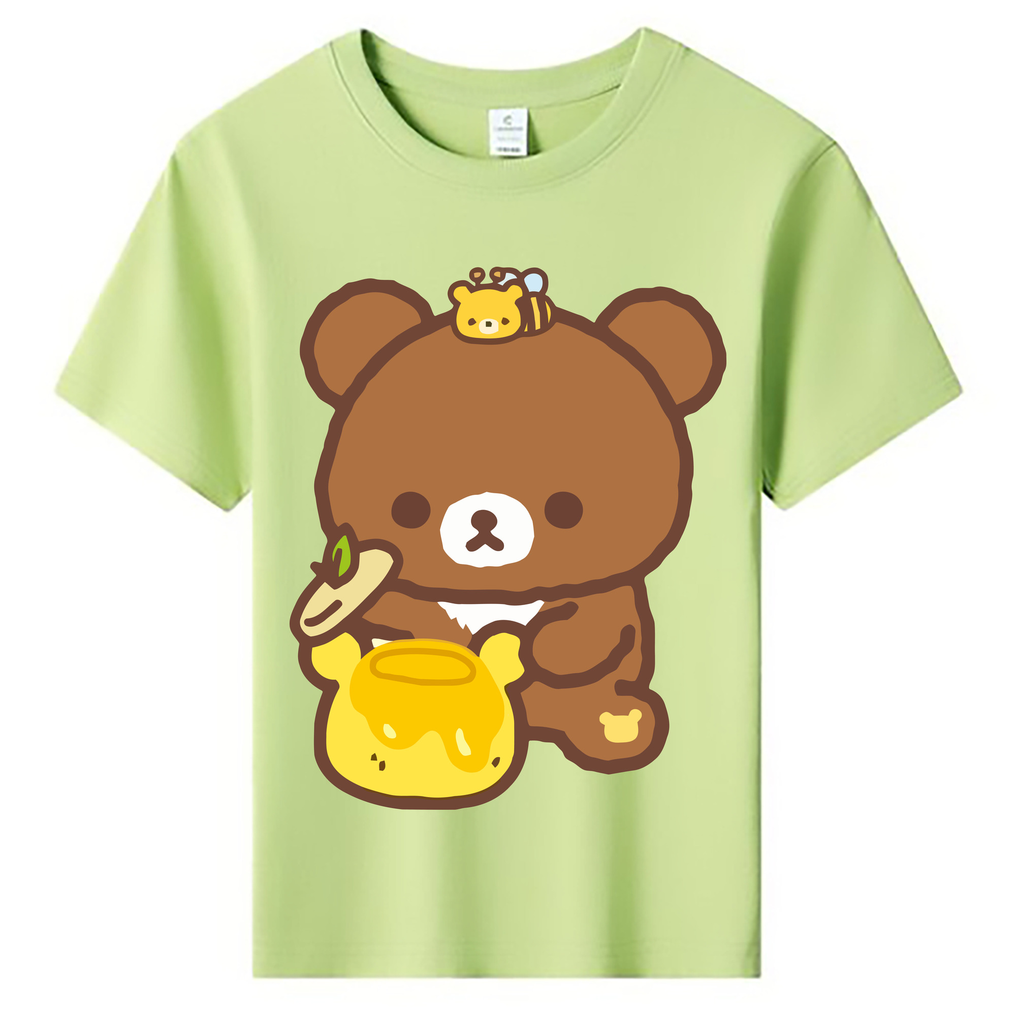（画像用） リラックマ リラックマ キイロイトリ Rilakkuma Korilakkuma Kiiroitori 綿100％キッズTシャツ（フロントプリント）
